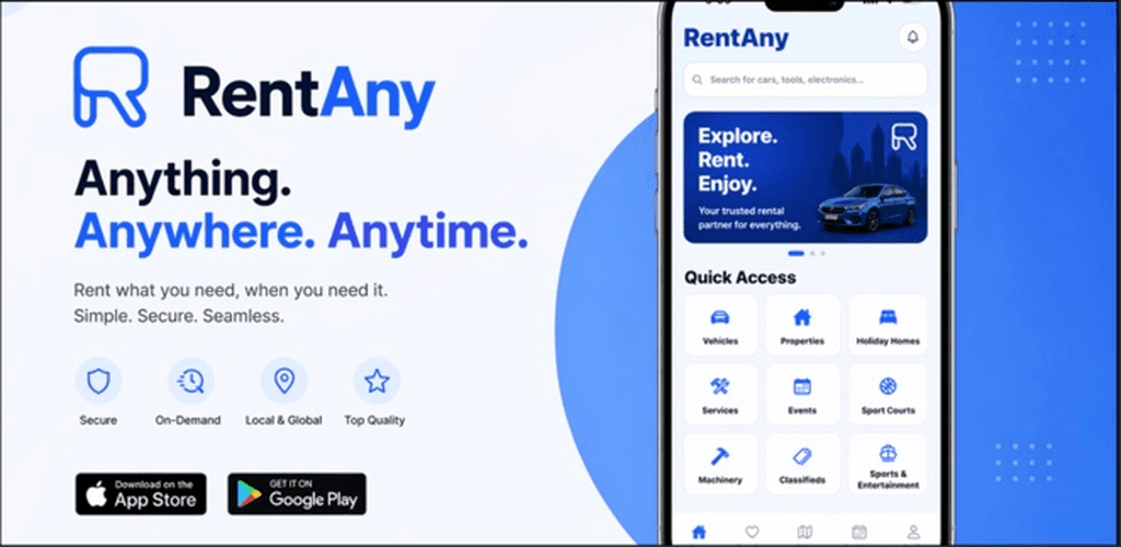 RentAny app preview